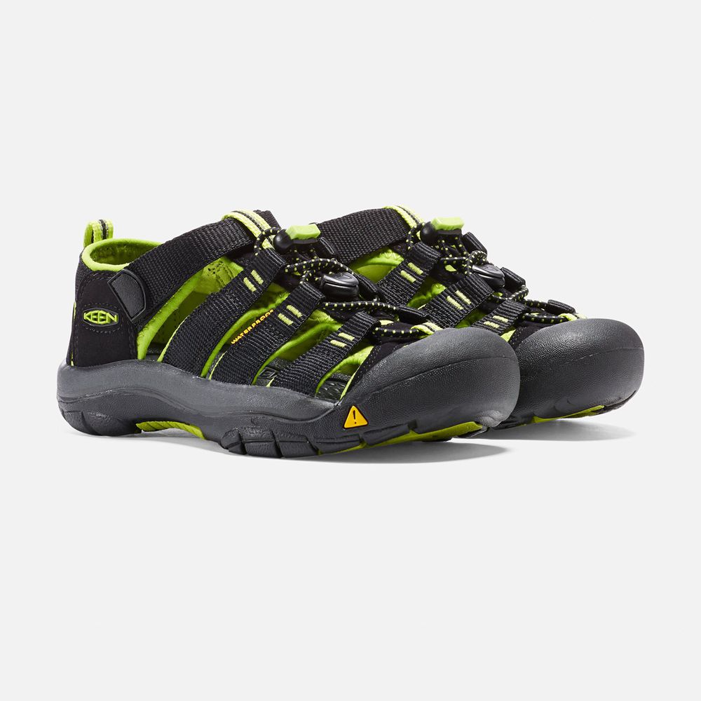 Sandalias Keen Mexico Negros/Verdes - Niños Newport H2 - SL0369785